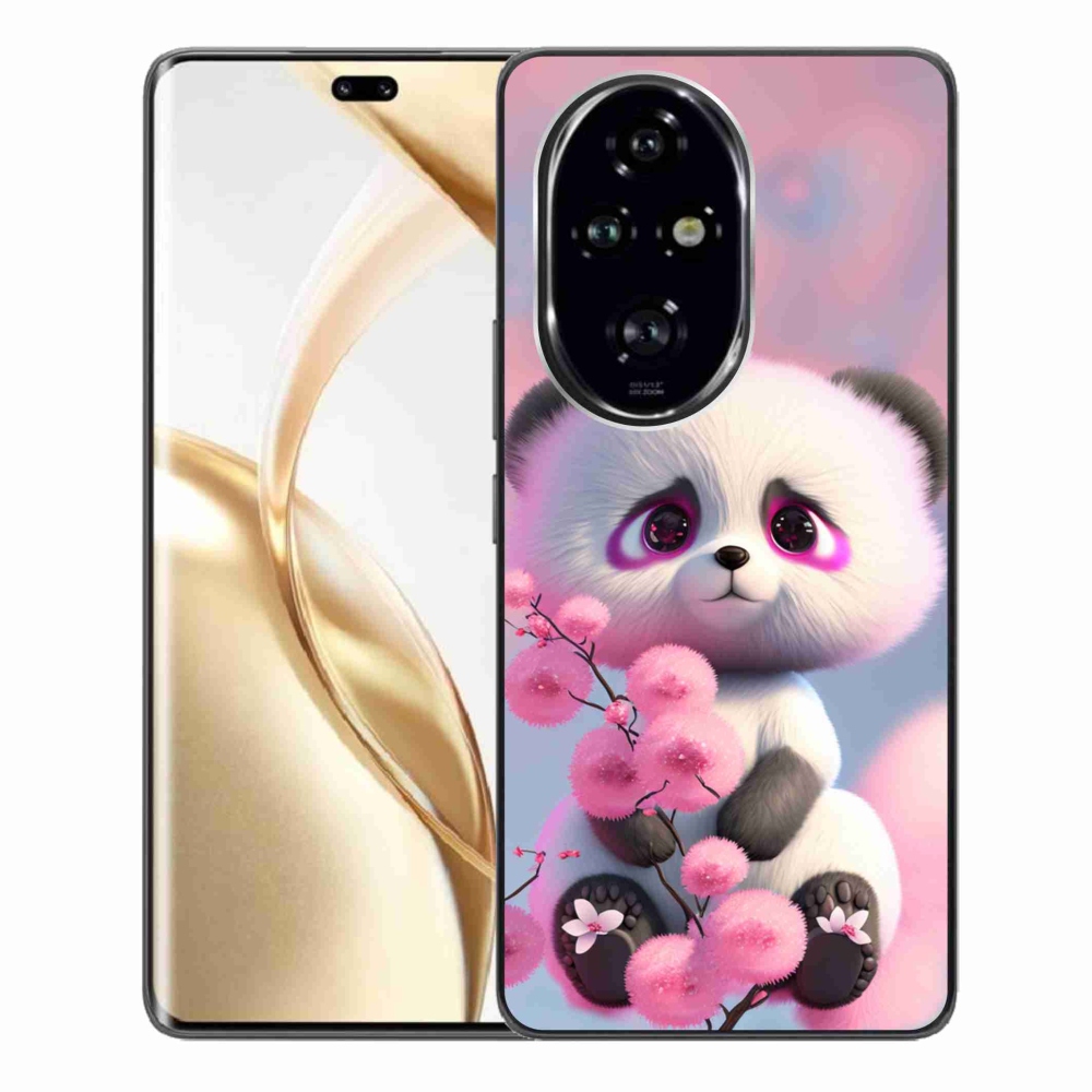 Zselés borítás mmCase a Honor 200 Pro 5G számára - aranyos panda 1