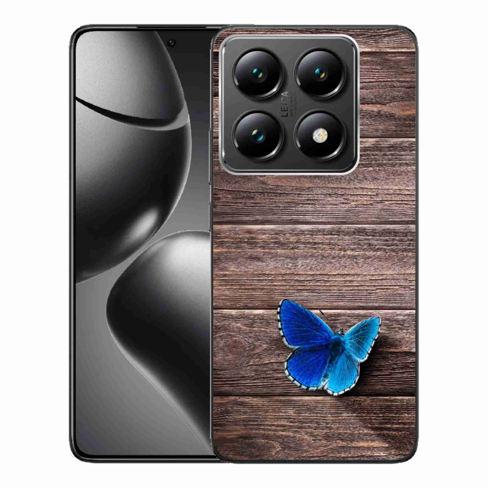 Gél borítás mmCase a Xiaomi 14T Pro számára - kék pillangó 1