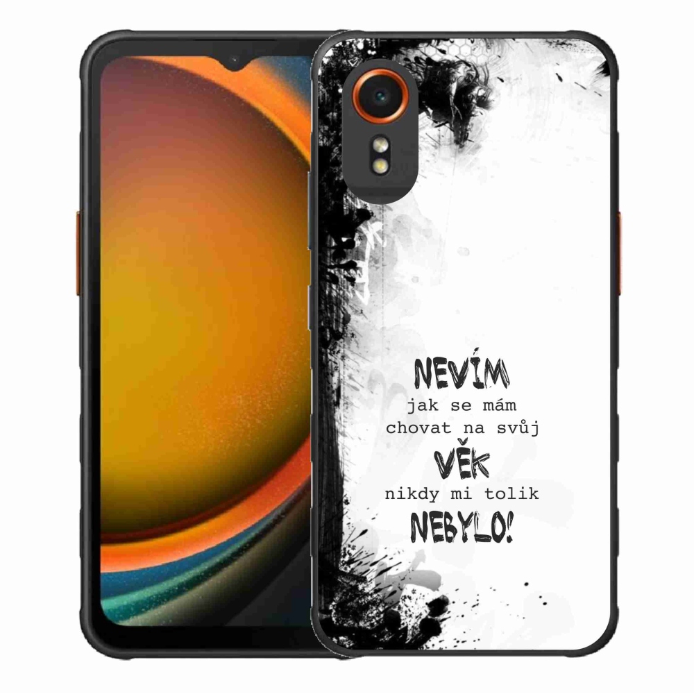 Gél borító mmCase Samsung Galaxy Xcover 7 készülékhez - vicces szöveg 14 fehér háttér