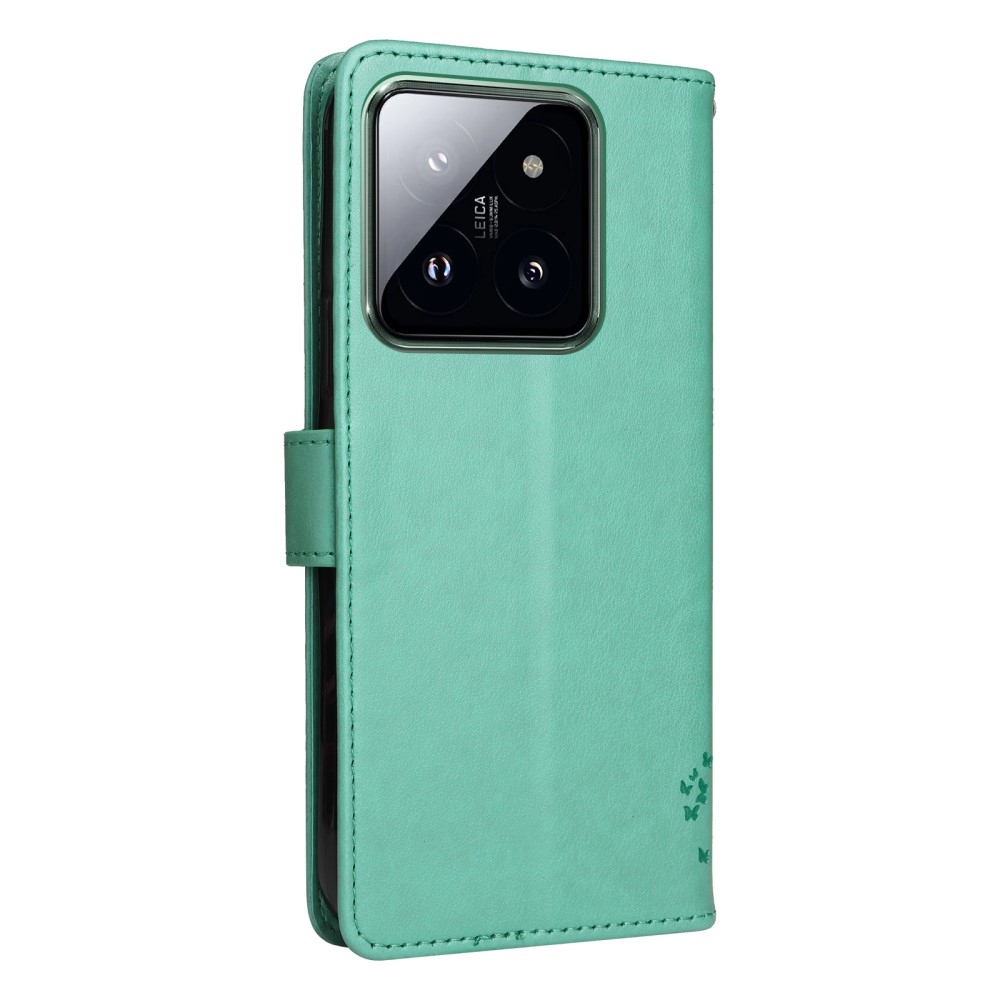 Fák könyve tok Xiaomi 14 Pro - teal - teal - kék színű