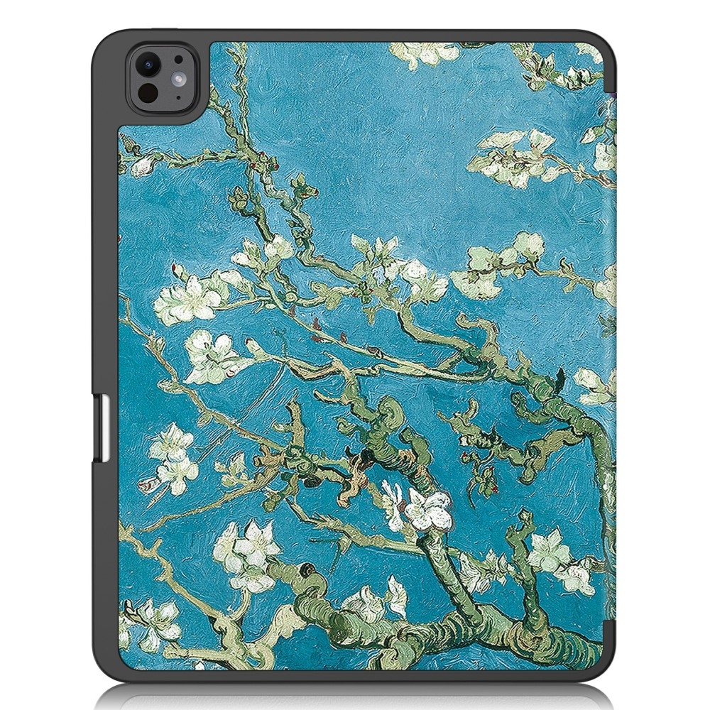 Patte Zárható tok iPad Pro 13 (2024) - Fehér virágok