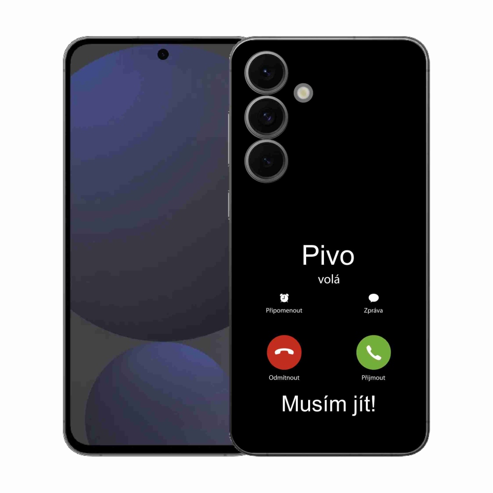 Gél borító mmCase Samsung Galaxy S25 FE - sör hívások fekete háttérrel