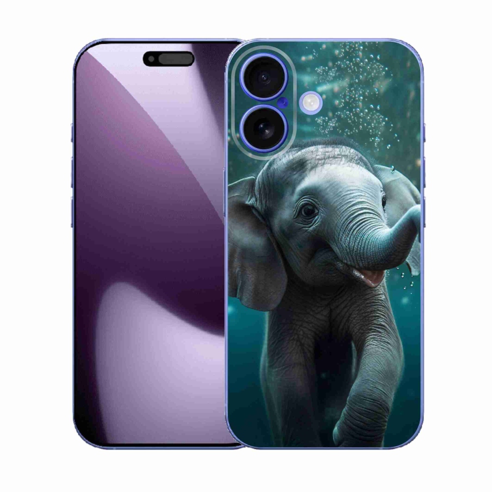 Zselés borítás mmCase iPhone 17 készülékhez - elefánt a víz alatt