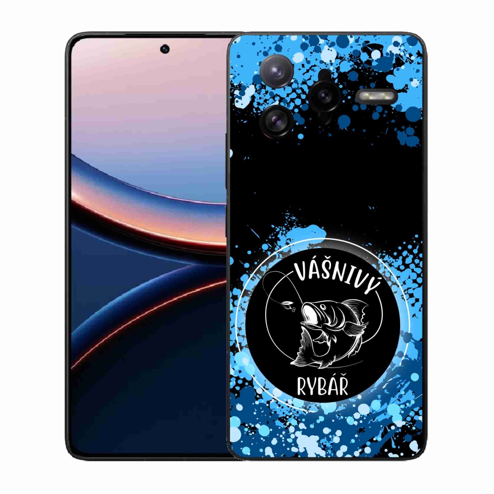 Gél borító mmCase a Xiaomi Poco F7 Ultra számára - szenvedélyes halász fekete háttérrel