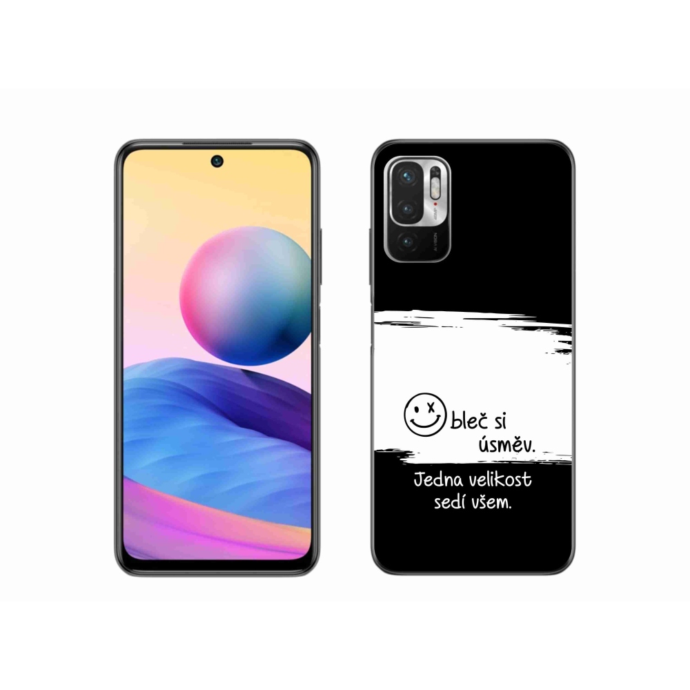 Gél borító mmCase a Xiaomi Poco M3 Pro/5G számára - vicces szöveg 8 fekete és fehér háttérrel