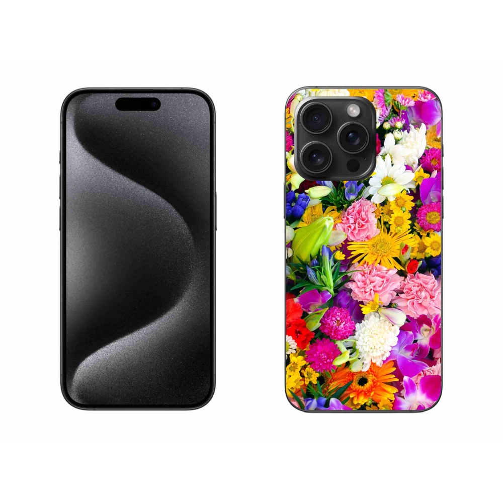 Zselés borítás mmCase iPhone 15 Pro Max készülékhez - virág 12