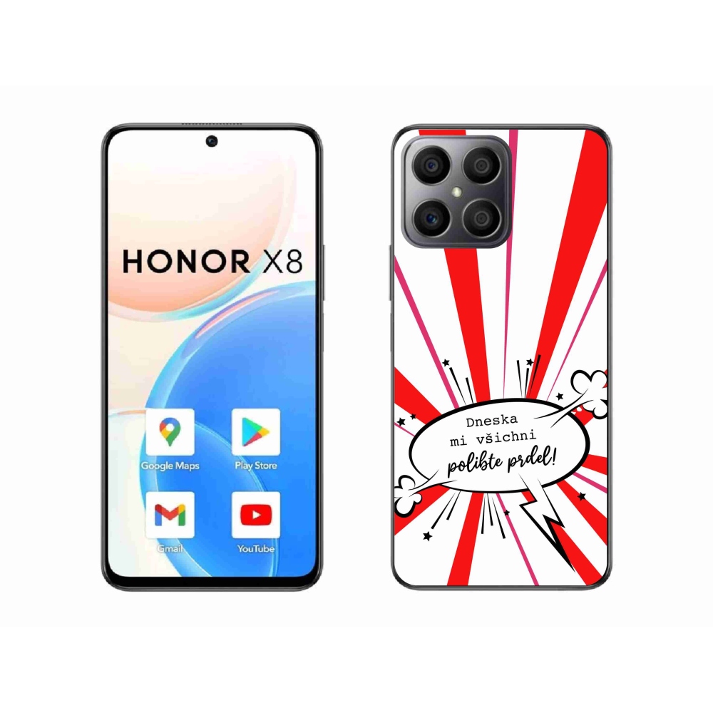 Gél borító mmCase a Honor X8 4G-hez - vicces szöveg 15 fehér háttérrel