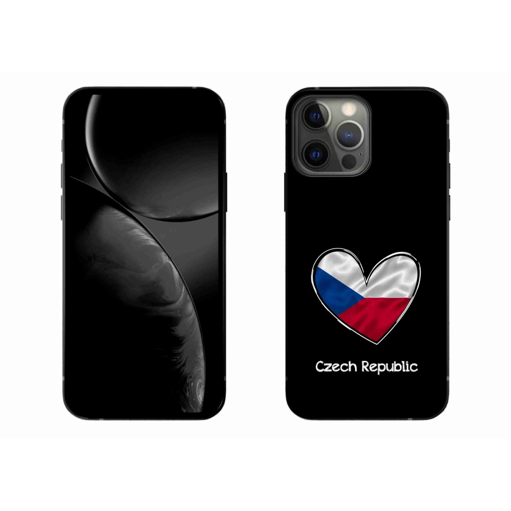 Gél borítás mmCase iPhone 13 Pro Max 6.7 készülékhez - Szív zászló fekete háttérrel