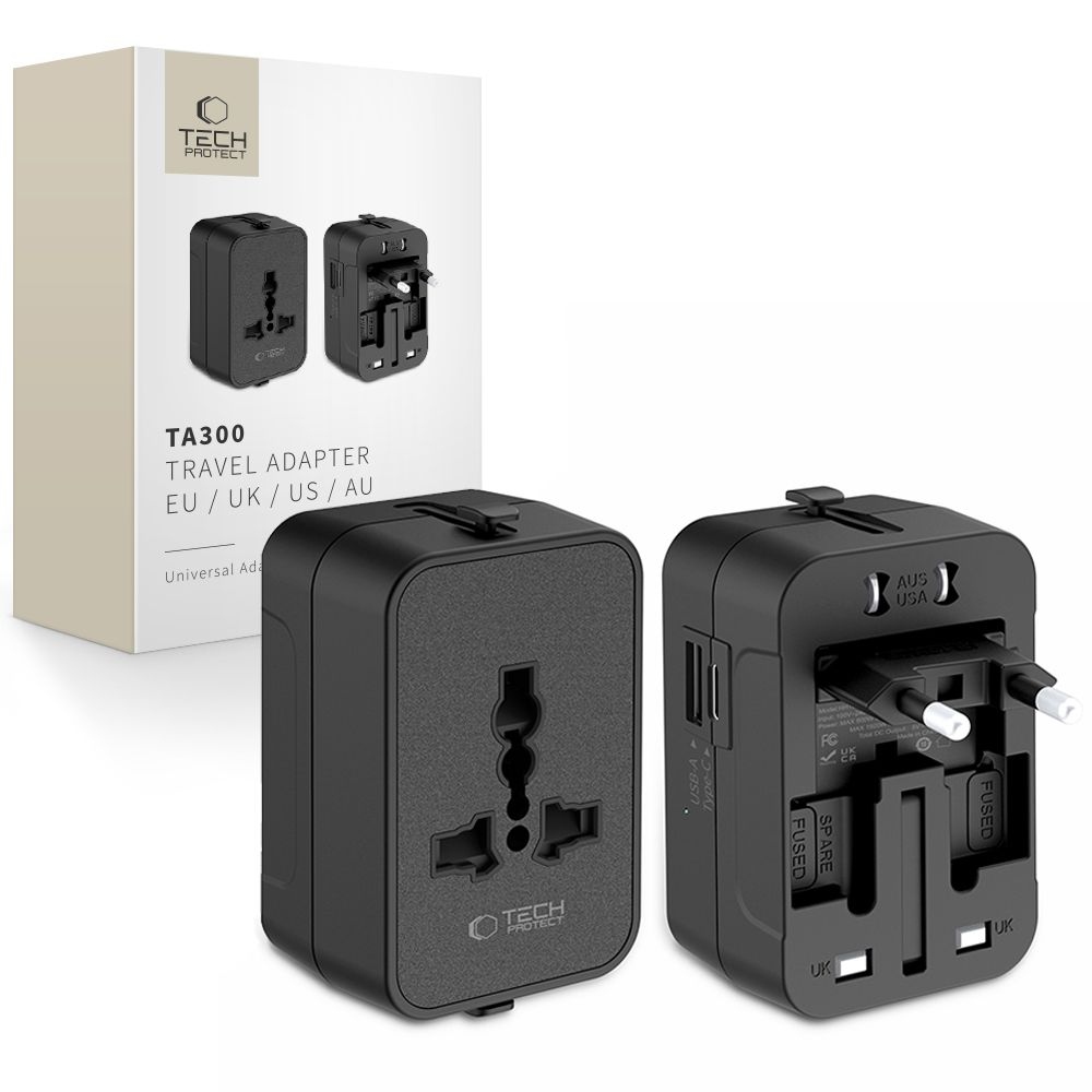 Tech-Protect TA300 univerzális utazóadapter EU / UK / US / AU