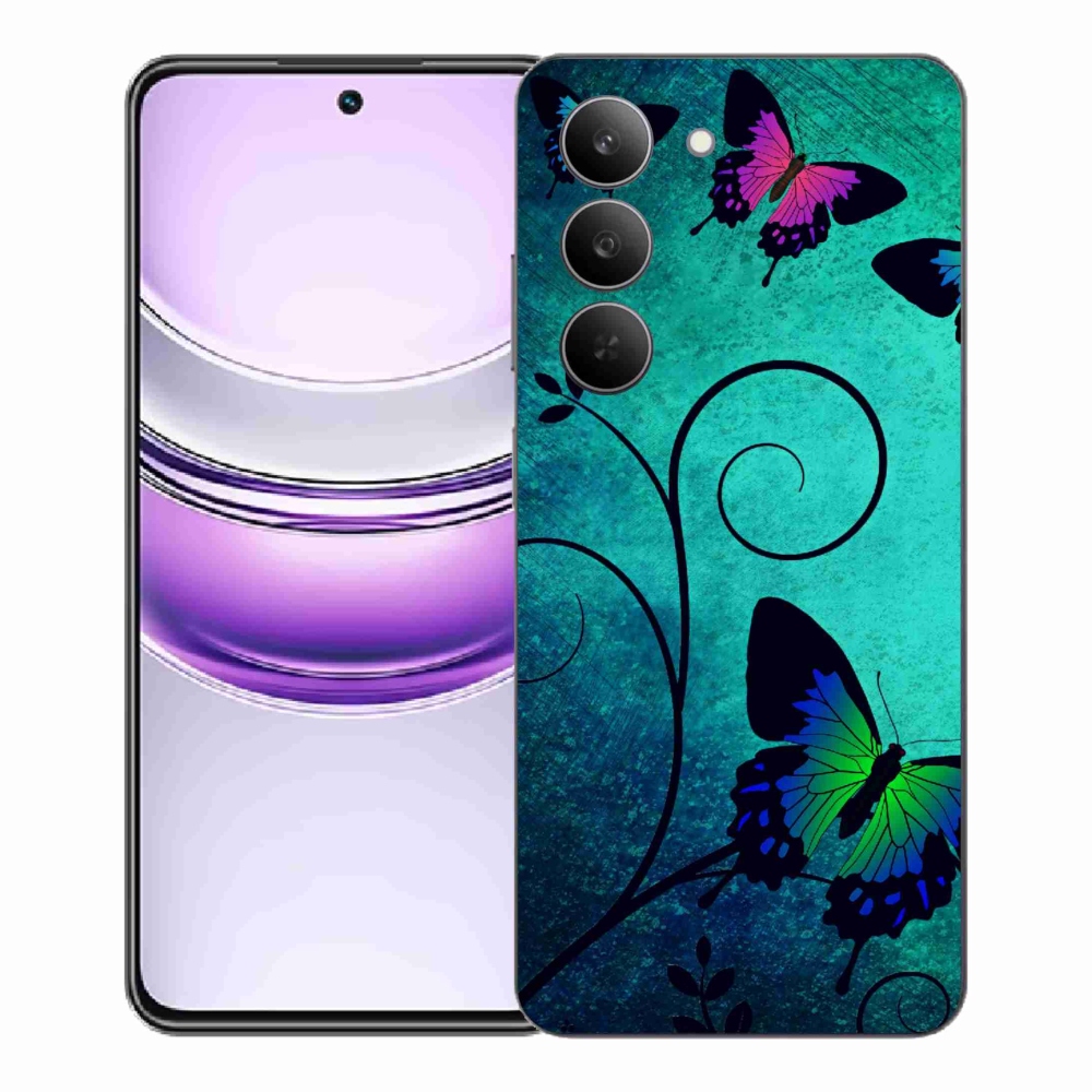 Gél borítás mmCase a Realme 14x 5G készülékhez - színes pillangók