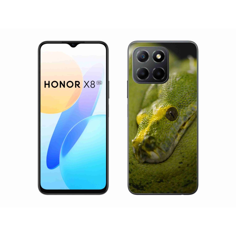 Zselés borítás mmCase a Honor X8 5G számára - kígyó 2