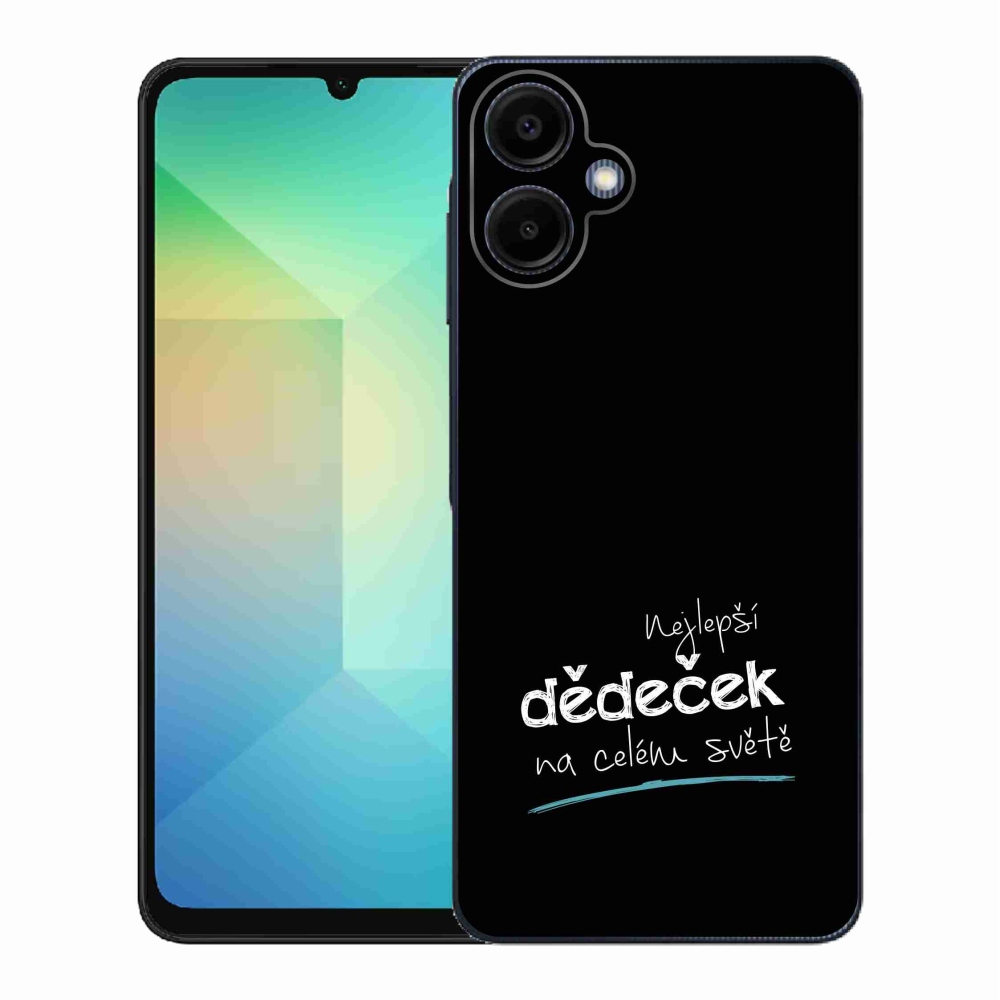 Gél borító mmCase Samsung Galaxy A06 4G - a legjobb nagypapa 3 fekete háttérrel