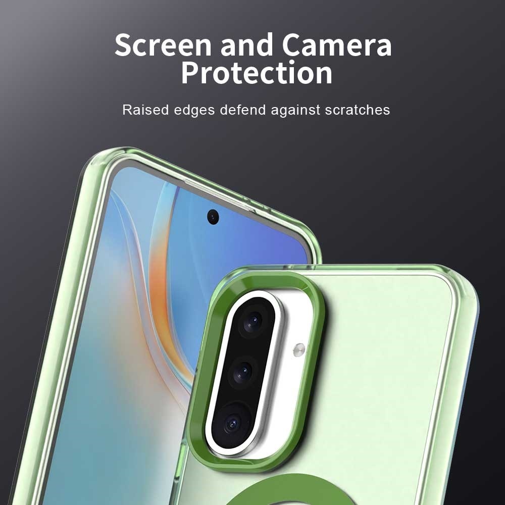 Candy zselés tok MagSafe-val a Samsung Galaxy A36 5G/A56 5G készülékhez - zöld színű