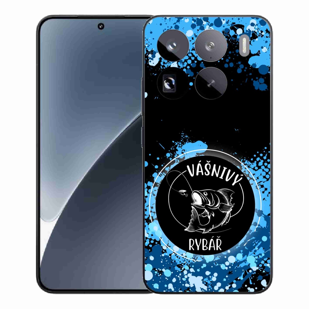 Gél borító mmCase a Xiaomi 15 Pro számára - szenvedélyes halász fekete háttérrel