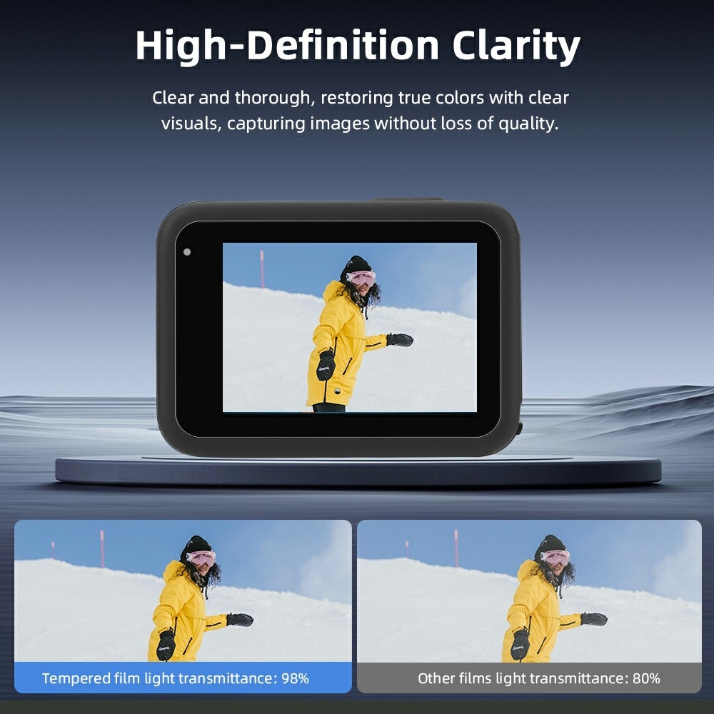 BRDRC 2× edzett üveg GoPro Hero 13 kijelzőhöz és lencséhez