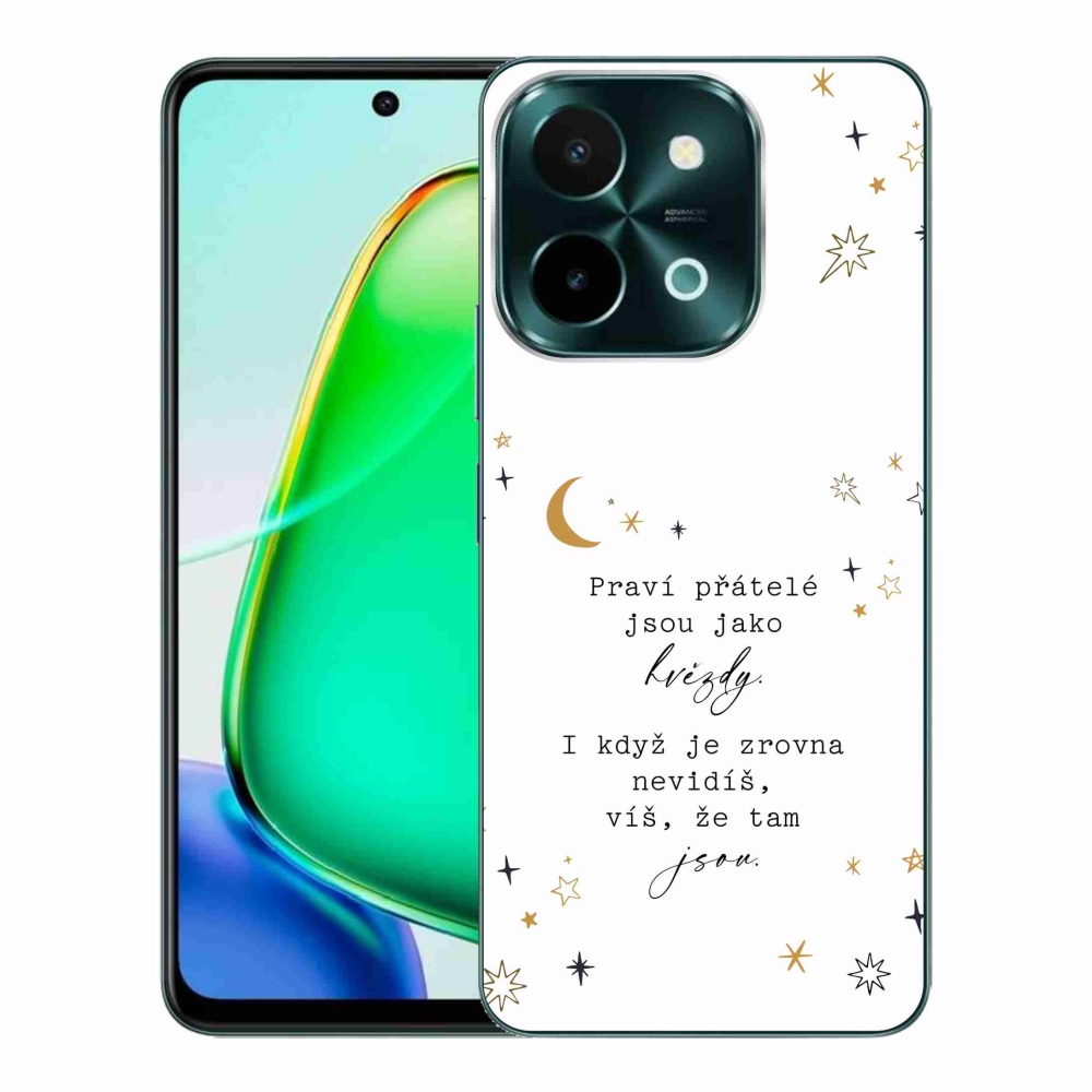 Gél borítás mmCase a Vivo Y28-on - idézet 6 fehér háttér