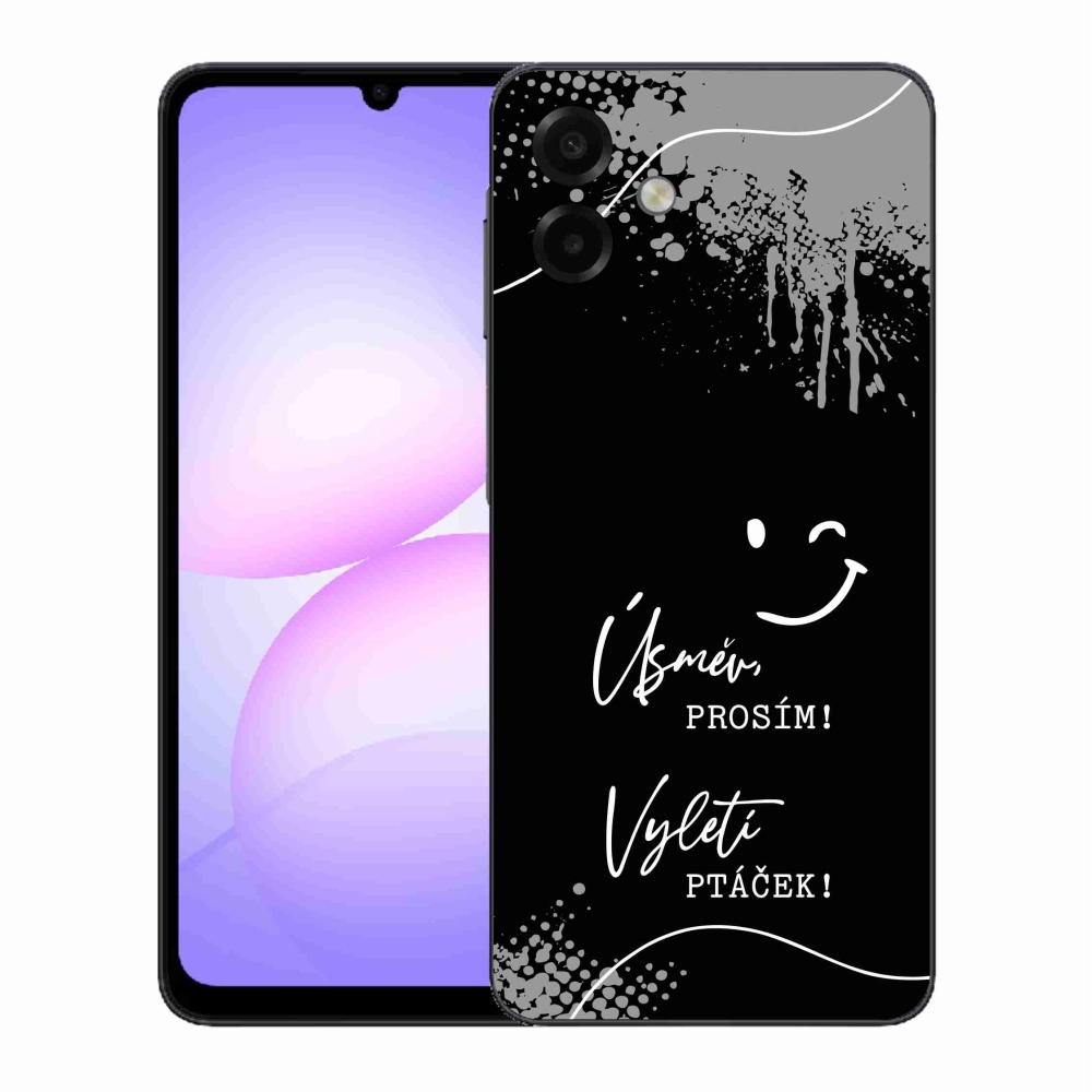 Gél borító mmCase Samsung Galaxy A07 4G - vicces szöveg 4 fekete háttérrel