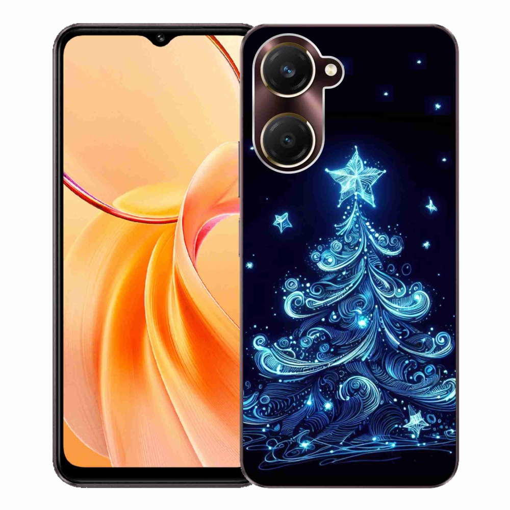 Gél borítás mmCase a Vivo Y28s 5G-hez - neon karácsonyfa 4