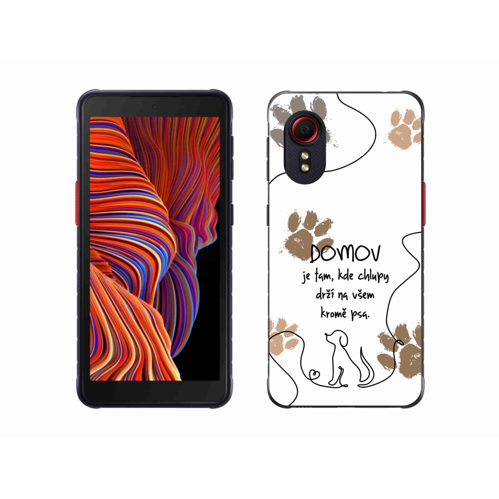 Gél borítás mmCase Samsung Galaxy Xcover 5 készülékhez - kutya motívum fehér háttérrel