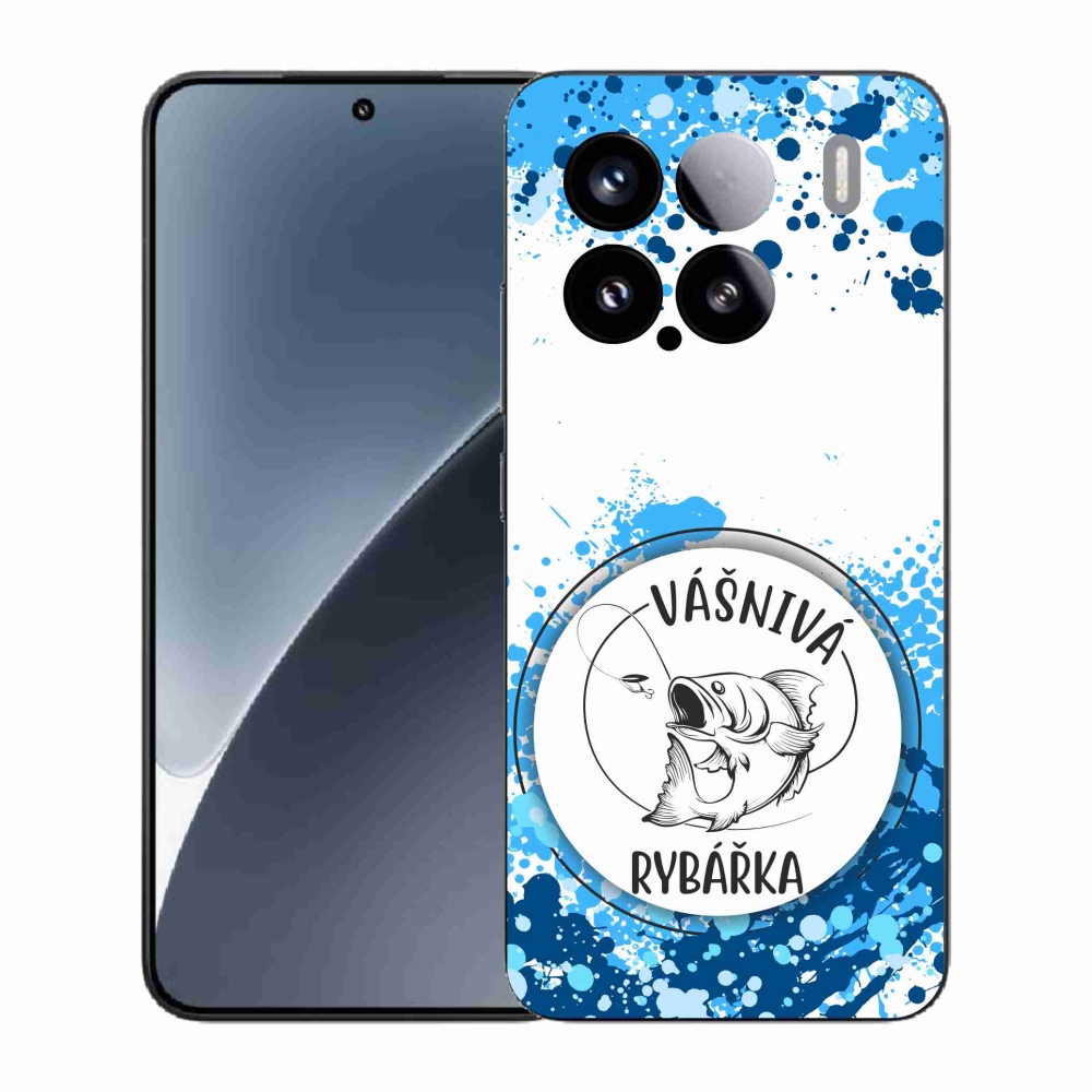 Gél borító mmCase a Xiaomi 15 - szenvedélyes halász fehér háttérrel