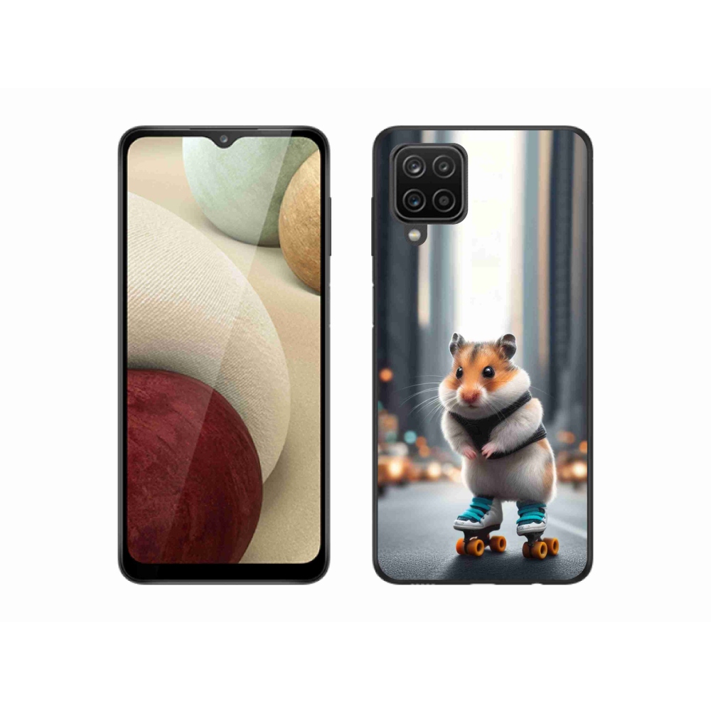 Zselés borítás mmCase Samsung Galaxy M12 készülékhez - hörcsög a korcsolyán