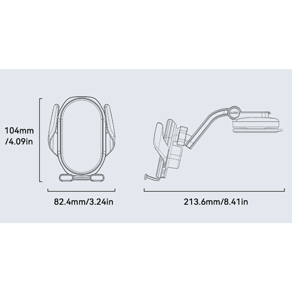 Essager vezeték nélküli autós töltő tapadókoronggal 15W