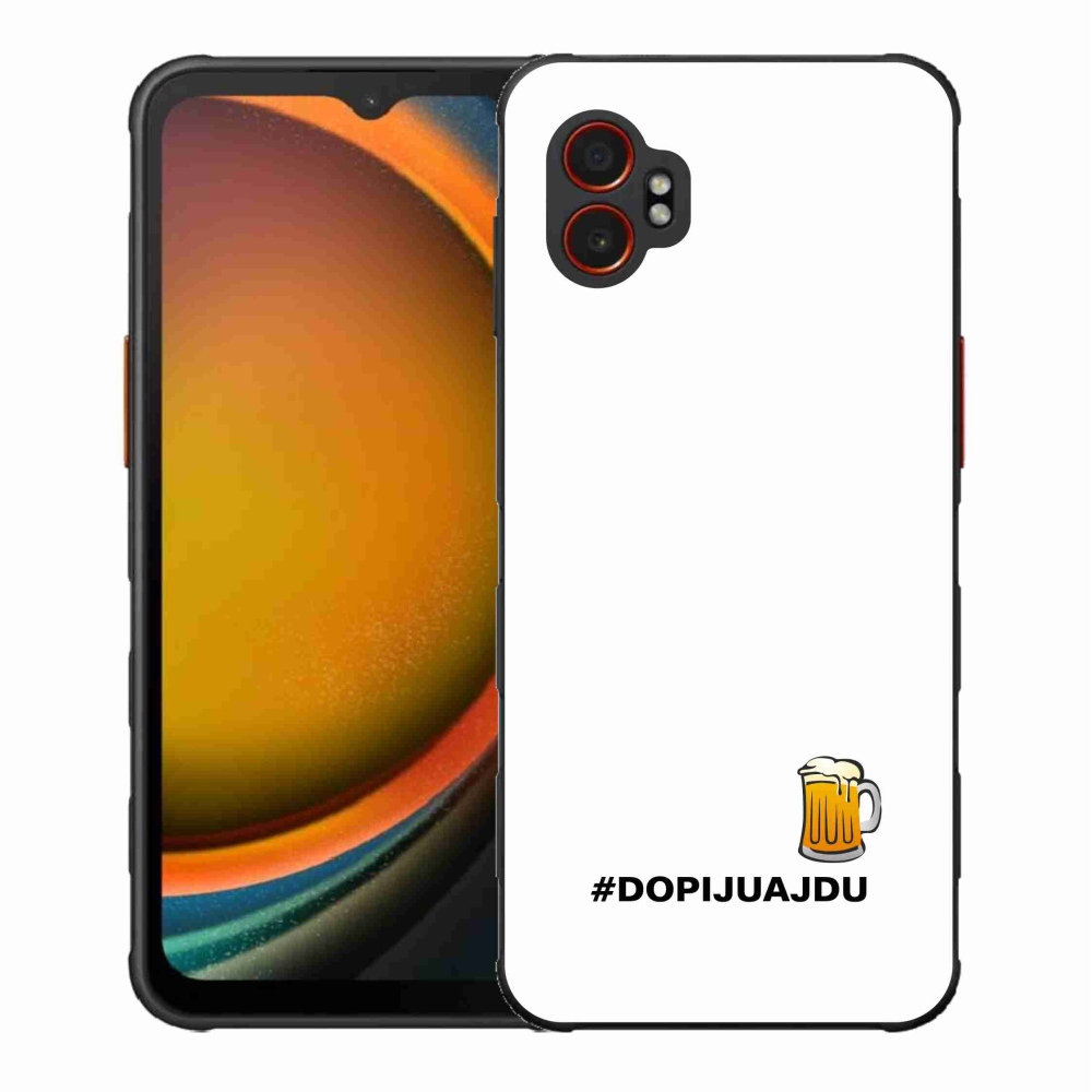 Gél borítás mmCase Samsung Galaxy Xcover 7 Pro - sör motívum 1 fehér háttér