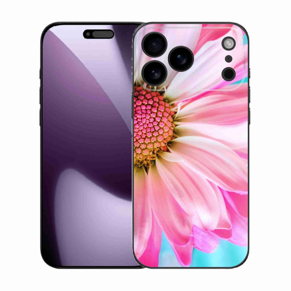 Gél védőhuzat mmCase iPhone 17 Pro Max készülékhez - rózsaszín virág