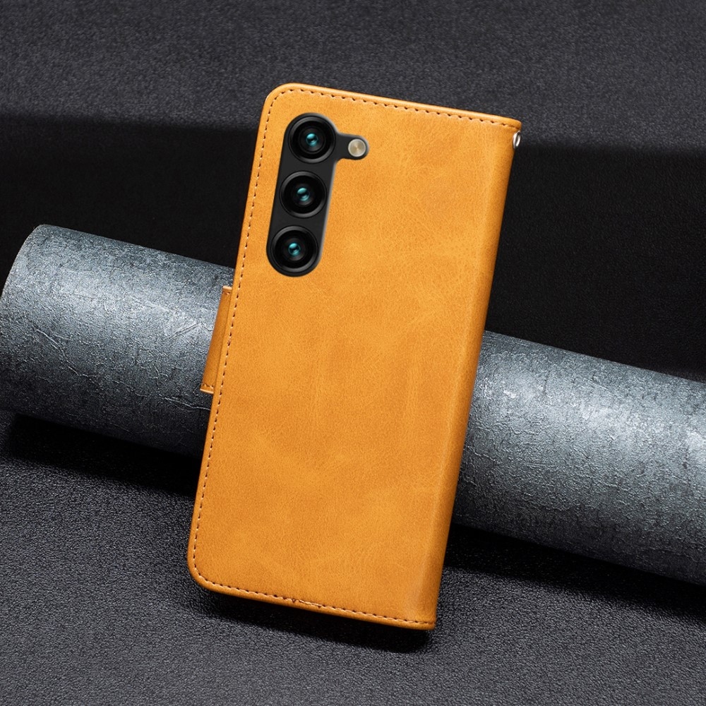 Könyvtáska tok Samsung Galaxy S25+ - sárga