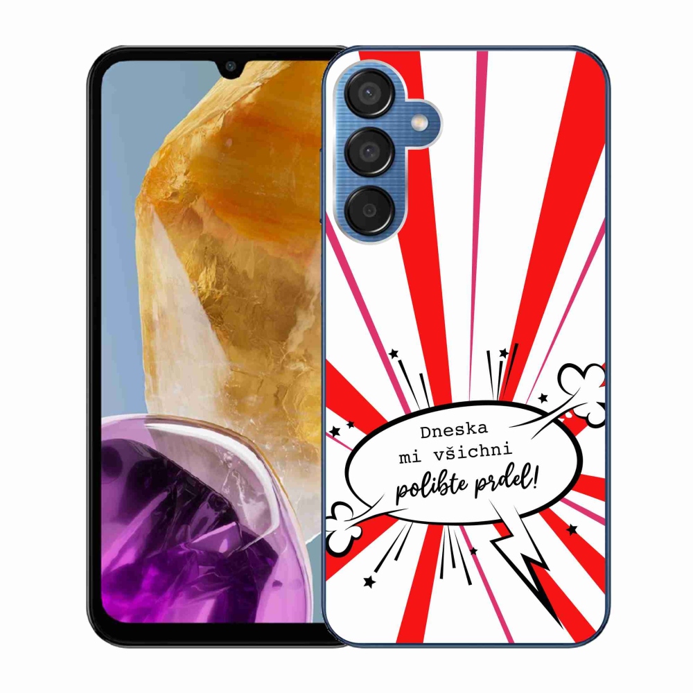 Gél borító mmCase Samsung Galaxy M15 5G - vicces szöveg 15 fehér háttérrel