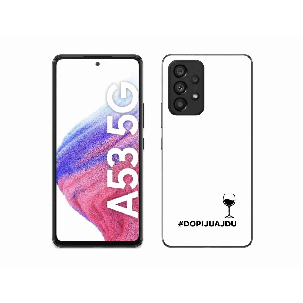 Gél borítás mmCase Samsung Galaxy A53 5G - bor motívum fehér háttérrel