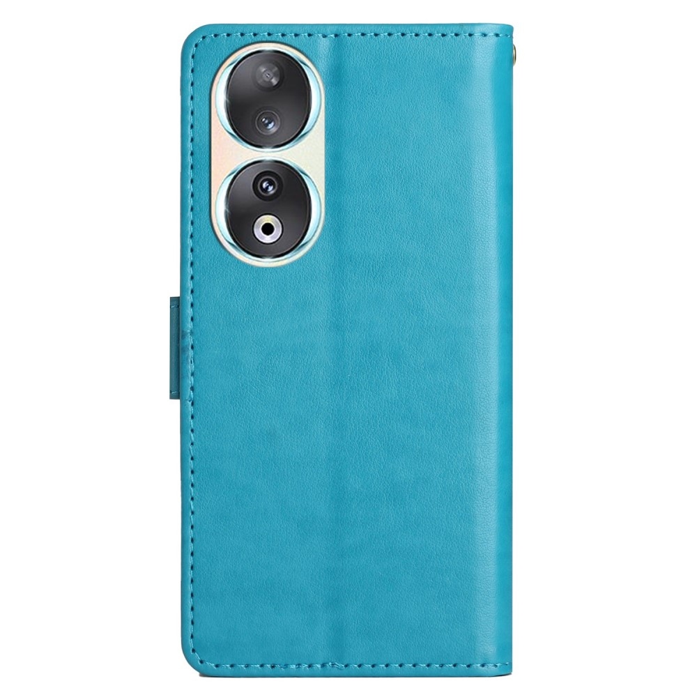 Virágok könyvtáska Honor 90 - kék