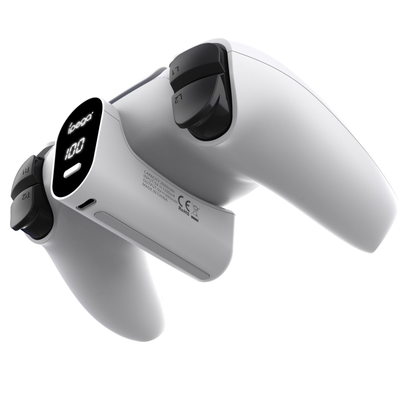 iPega P5042 Hordozható újratölthető akkumulátor PS5 vezérlőhöz Fehér