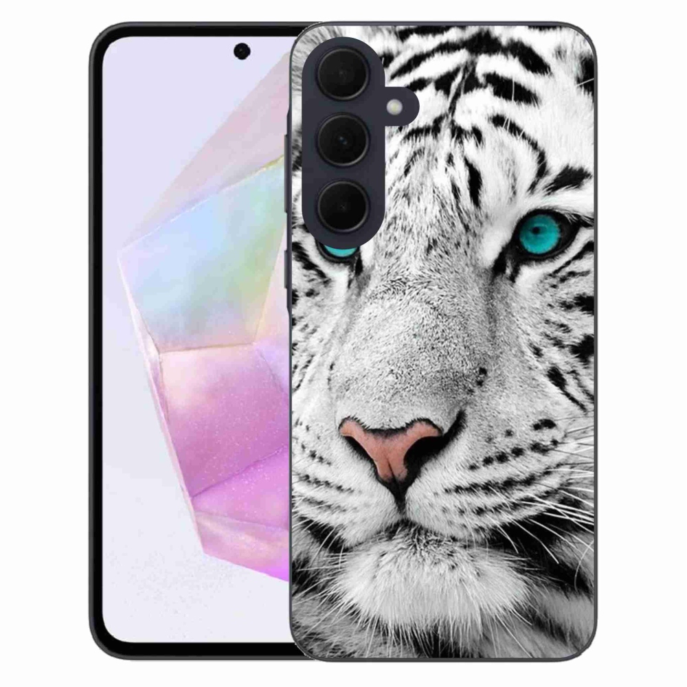 Zselés borítás mmCase Samsung Galaxy A35 5G - fehér tigris