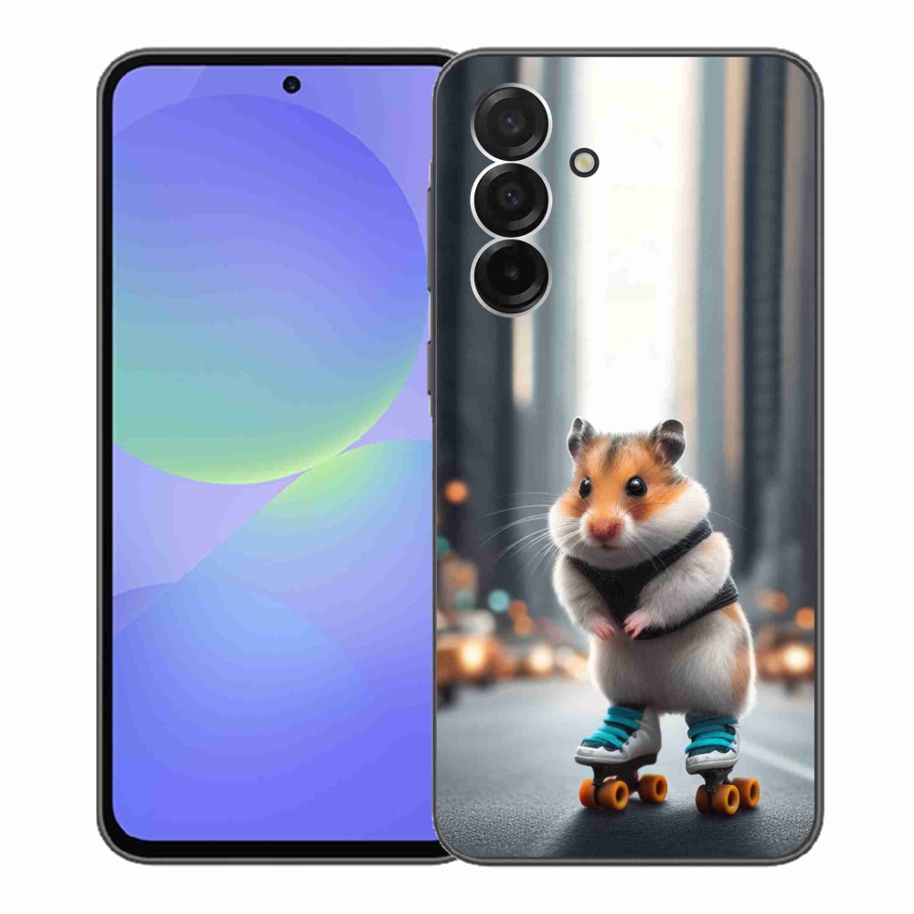 Zselés borítás mmCase Samsung Galaxy A36 5G - hörcsög korcsolyán