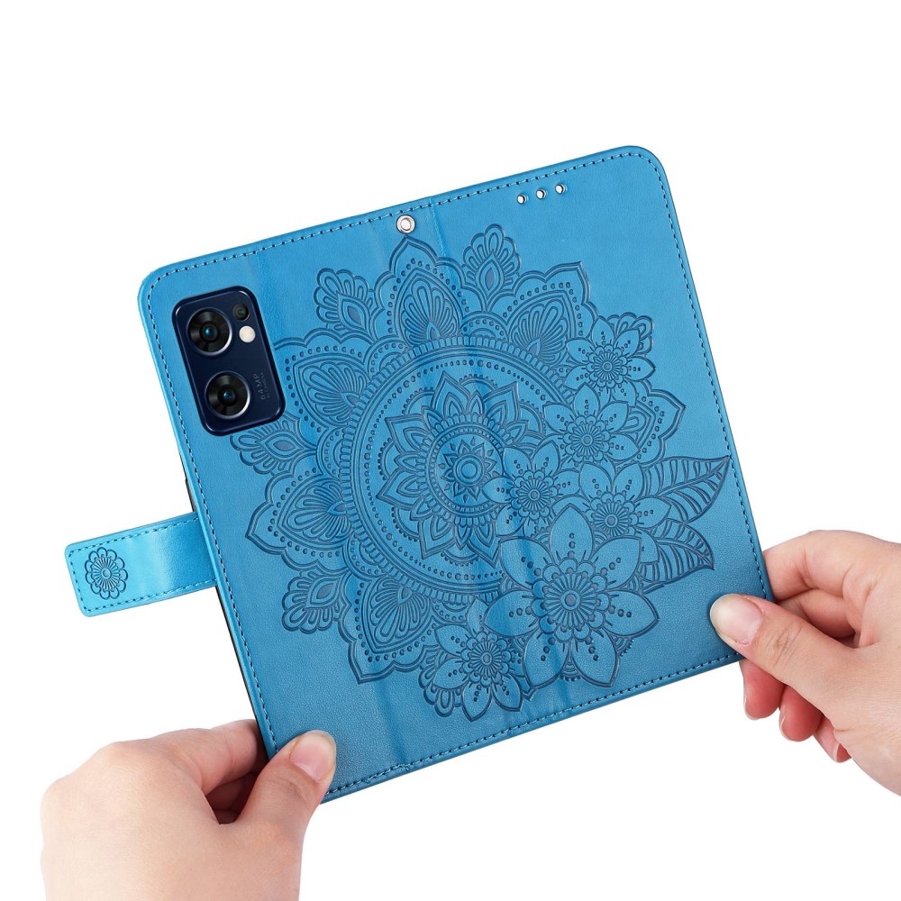 Mandala könyv tok az Oppo Find X5 Lite készülékhez - kék