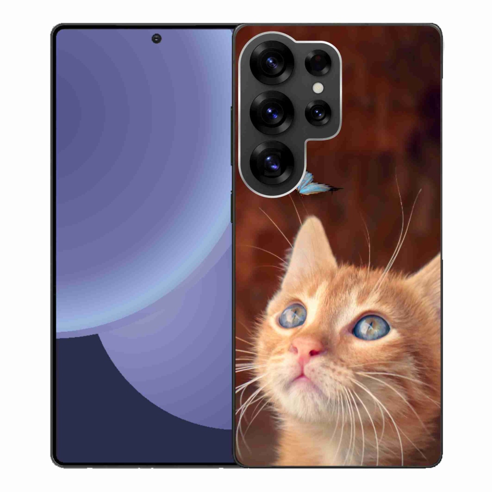 Gél borítás mmCase Samsung Galaxy S25 Ultra készülékhez - pillangó és cica