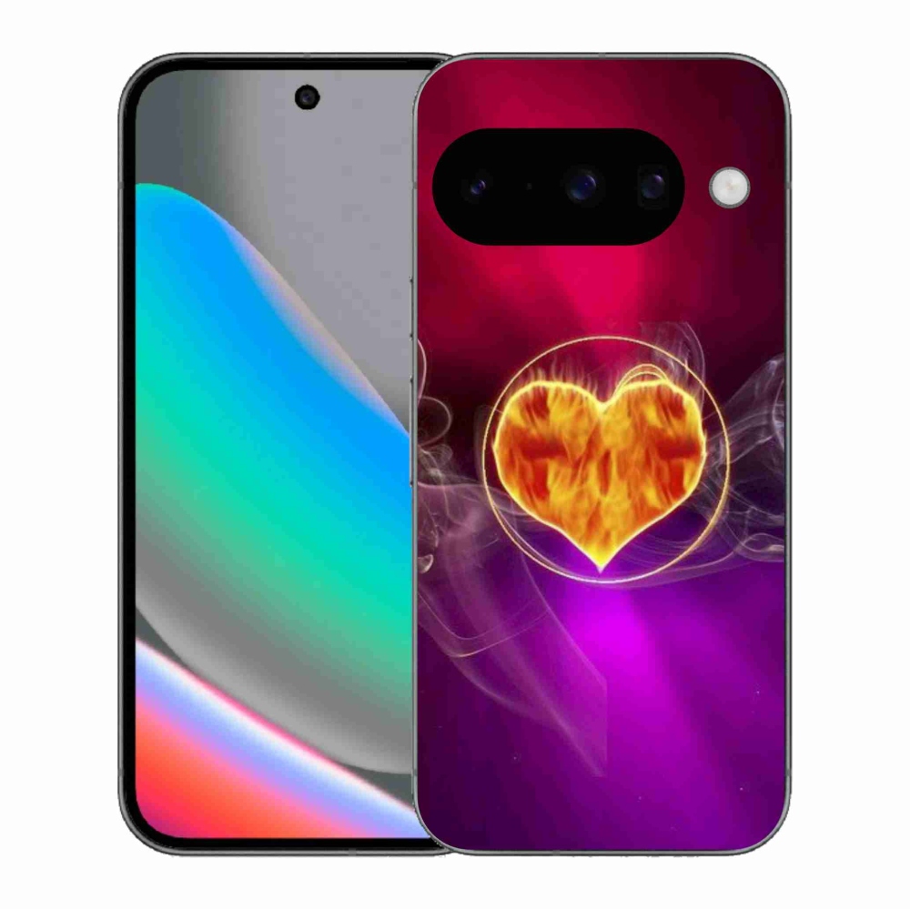 Gél borítás mmCase a Google Pixel 10 számára - tüzes szív