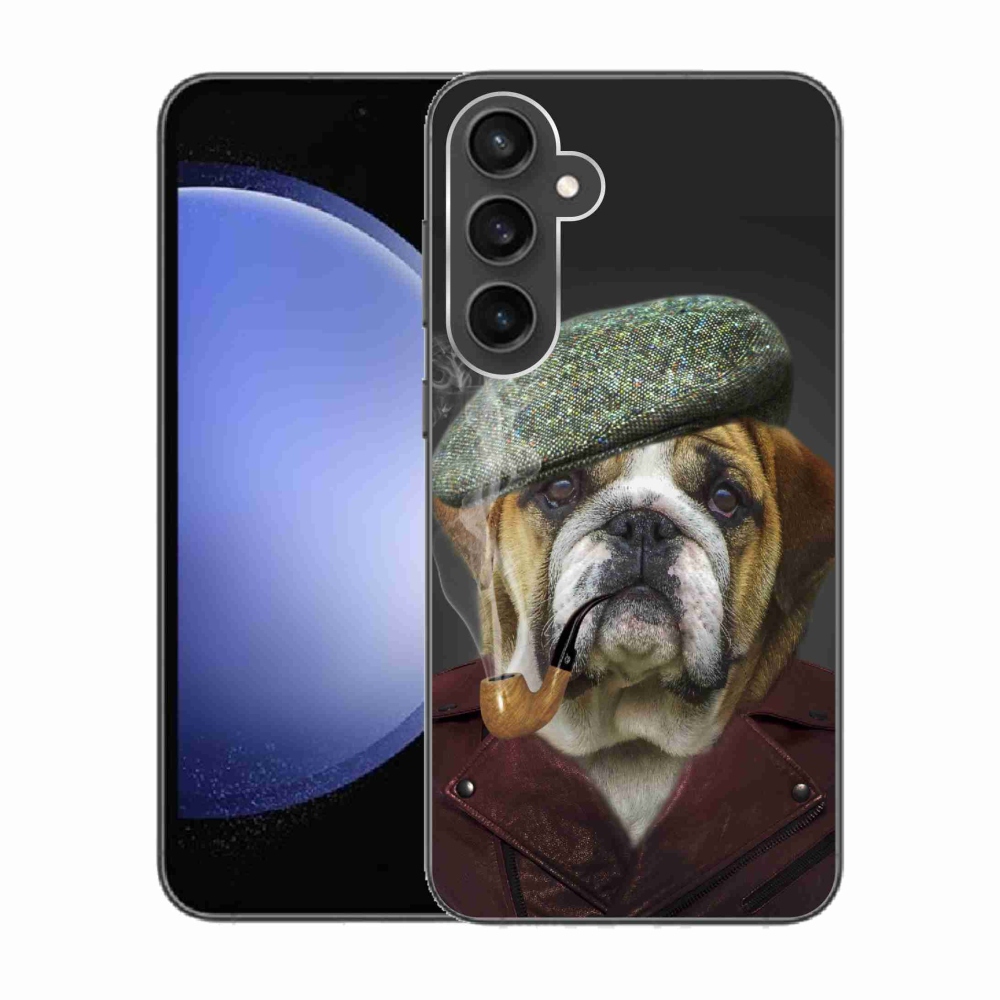 Gél borítás mmCase Samsung Galaxy S23 FE - kutya csővel