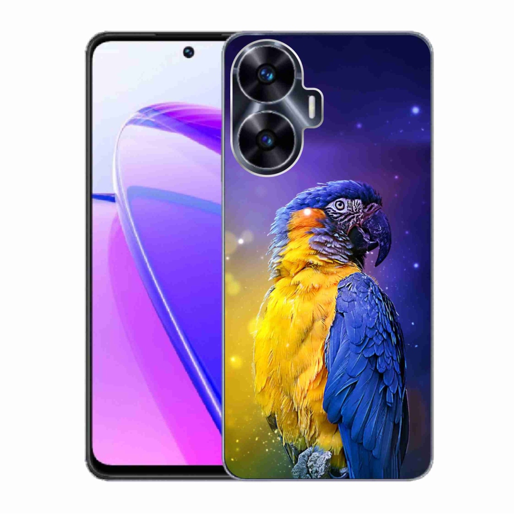 Gél tok mmCase a Realme C55 készülékhez - papagáj ara 1