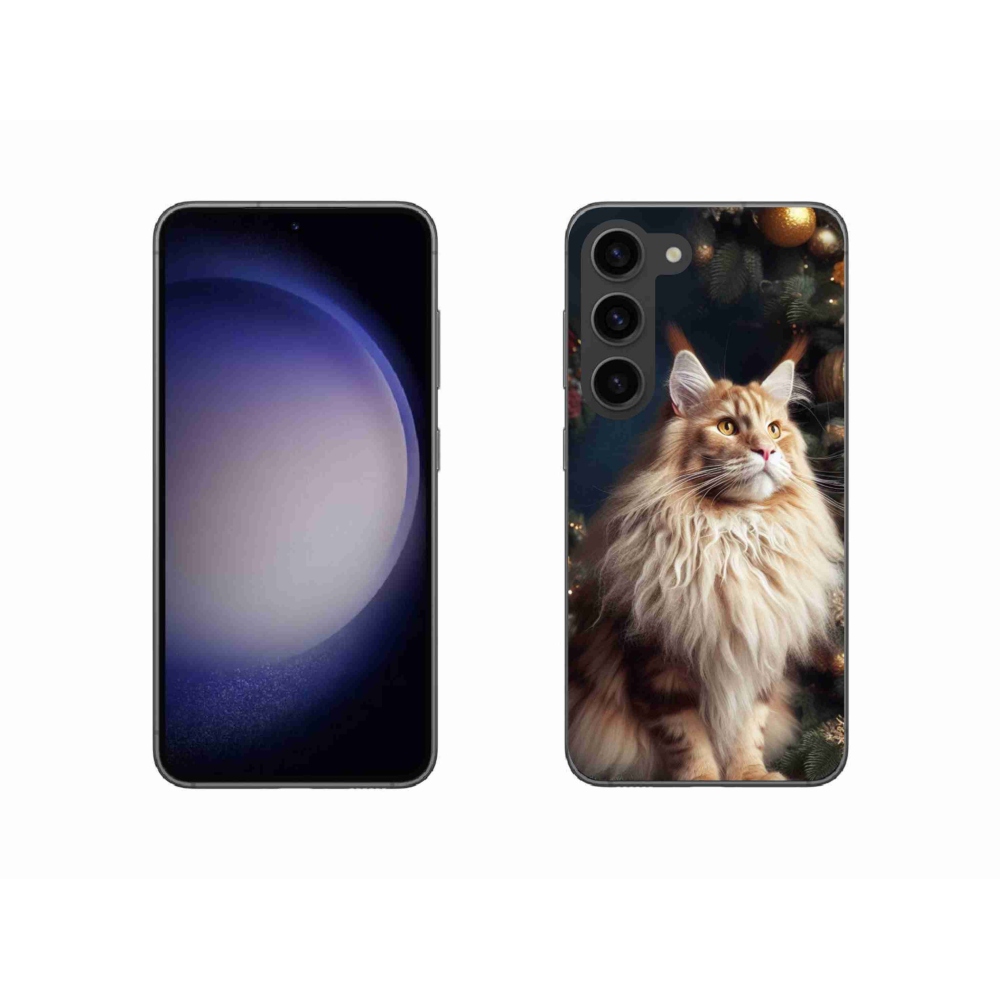 Gél borítás mmCase Samsung Galaxy S23 5G - macska a fánál - Samsung Galaxy S23 5G számára