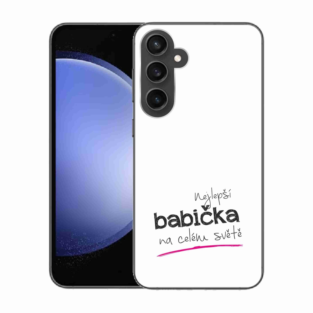 Gél borító mmCase Samsung Galaxy S23 FE - a legjobb nagymama 4 fehér háttérrel