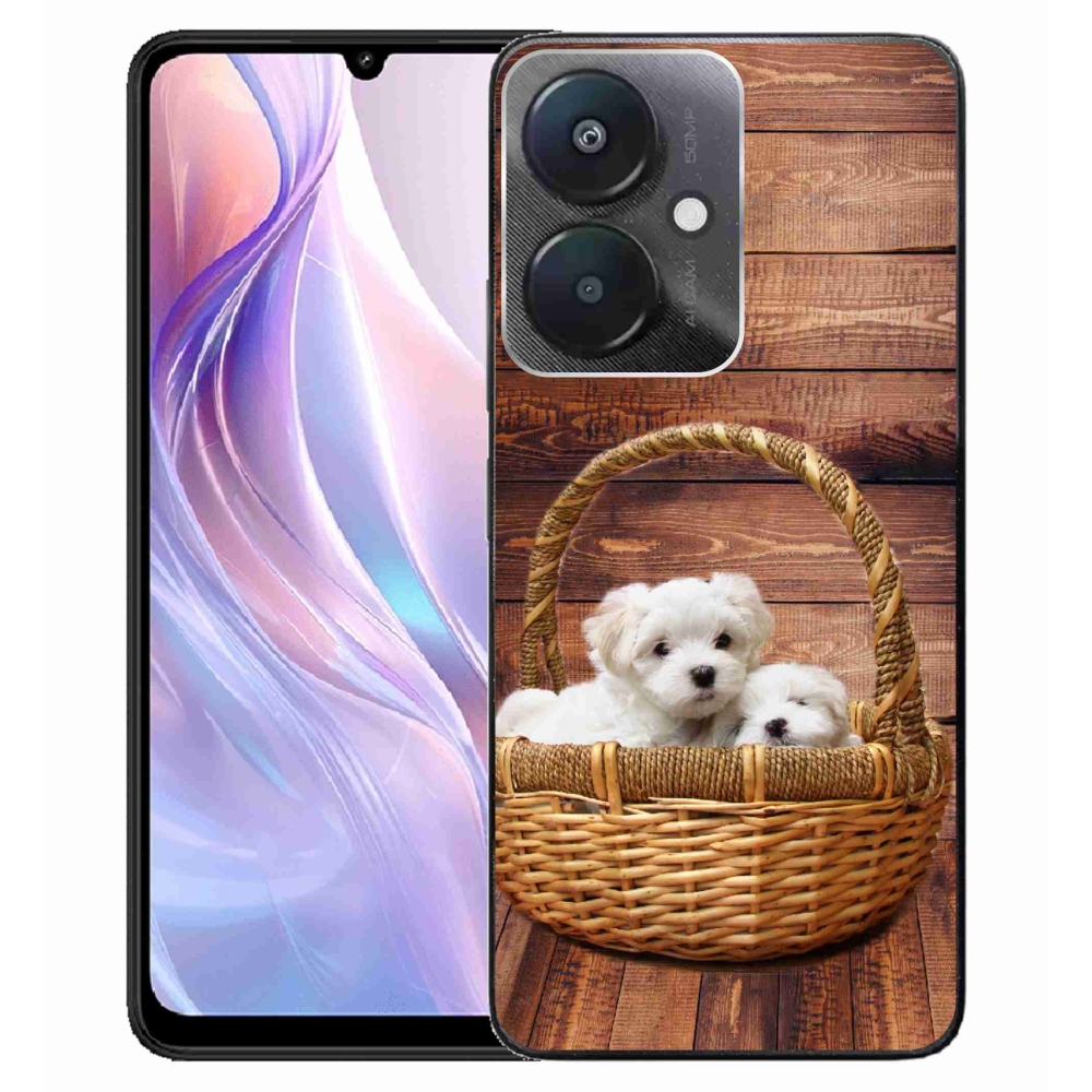 Gél borítás mmCase a Xiaomi Redmi 13C 5G számára - kölyökkutyák