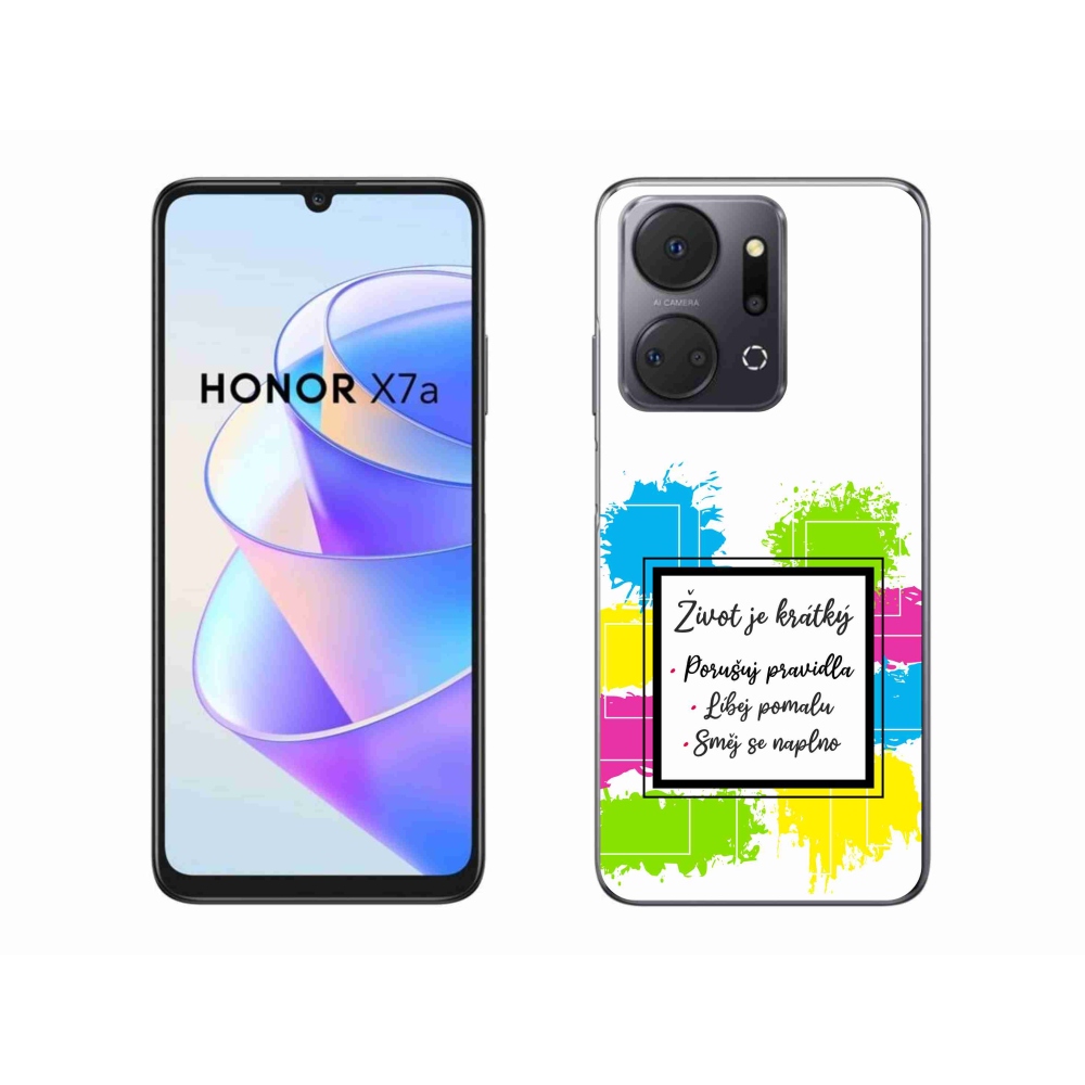 Gél borító mmCase a Honor X7a készülékhez - Idézet 5 fehér háttér