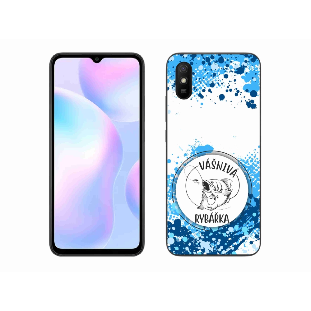 Gél borító mmCase a Xiaomi Redmi 9A - szenvedélyes halász fehér háttérrel