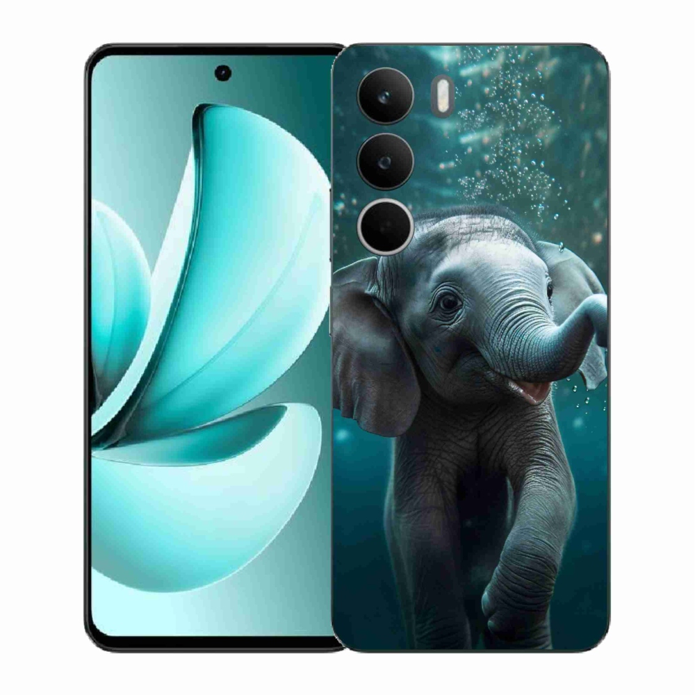 Gél borítás mmCase a Realme C71 készülékhez - elefánt a víz alatt