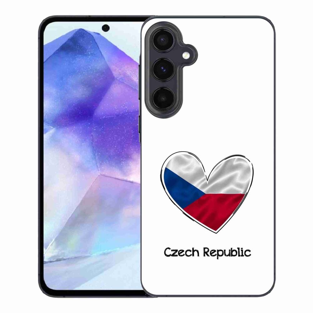 Gél borító mmCase Samsung Galaxy A55 5G - zászló szív fehér háttérrel