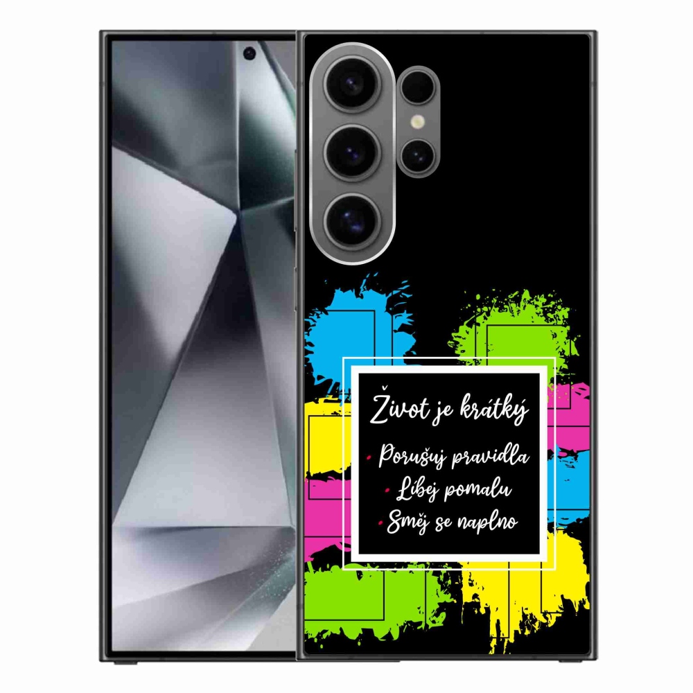 Gél borítás mmCase Samsung Galaxy S24 Ultra - idézet 5 fekete háttér