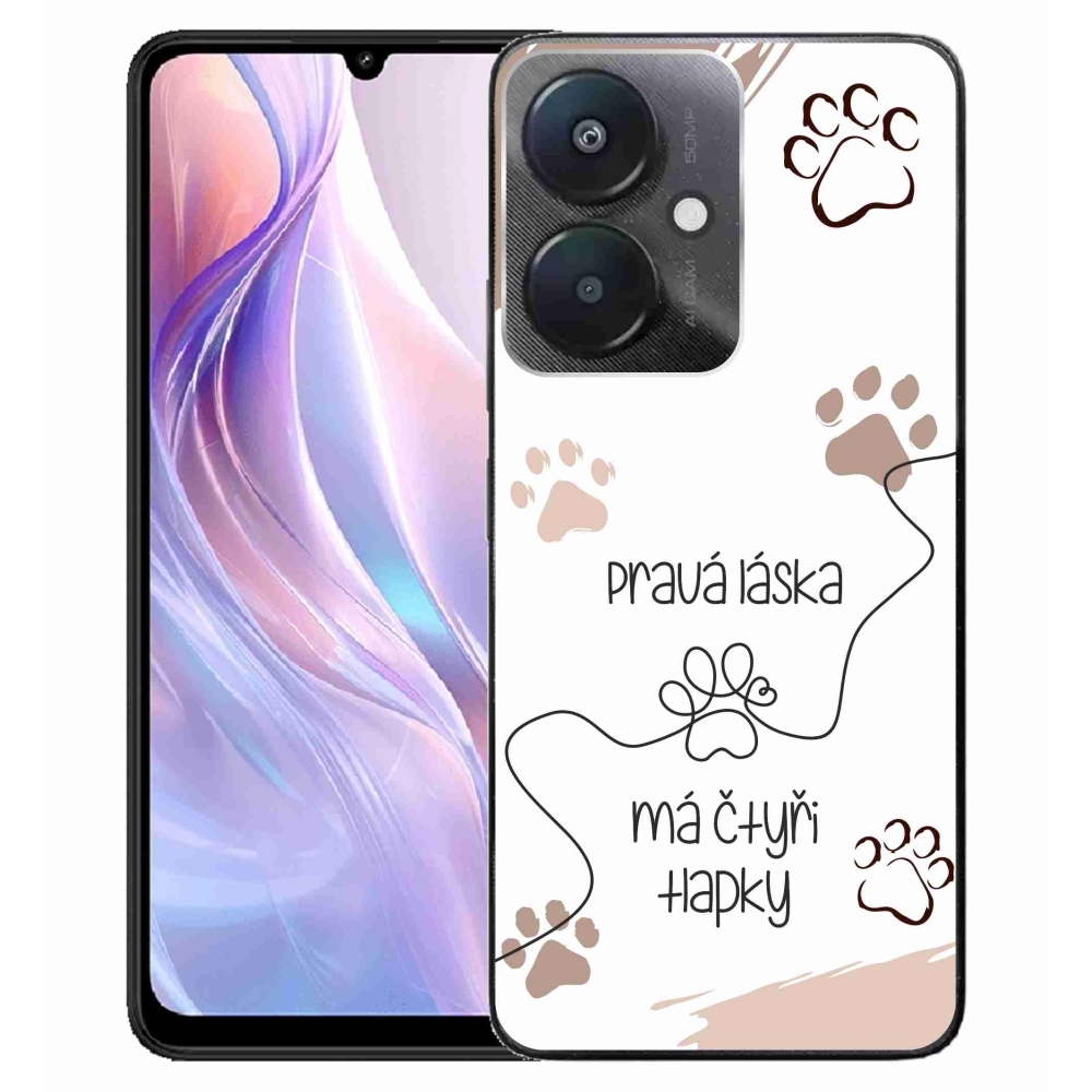 Gél borítás mmCase a Xiaomi Redmi 13C 5G számára - kutya motívum 1 fehér háttér