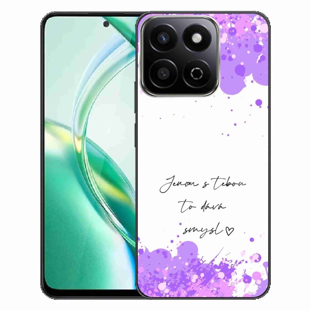 Gél borító mmCase a Honor 200 Smart 5G készülékhez - szerelmes szöveg fehér háttérrel